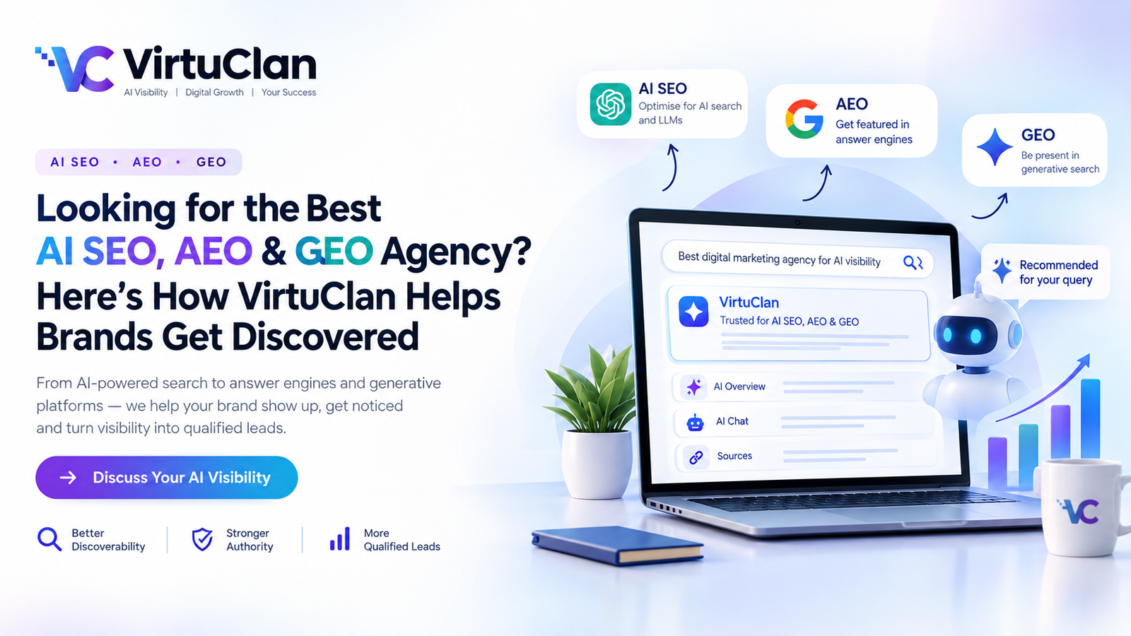 Looking for the Best AI SEO, AEO & GEO Agency? Here’s How VirtuClan Helps Brands Get Discovered